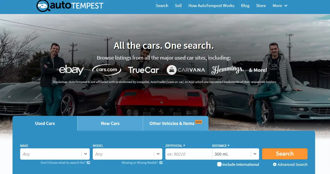 AutoTempest: Best for Comparing Options and Finding Best Deals